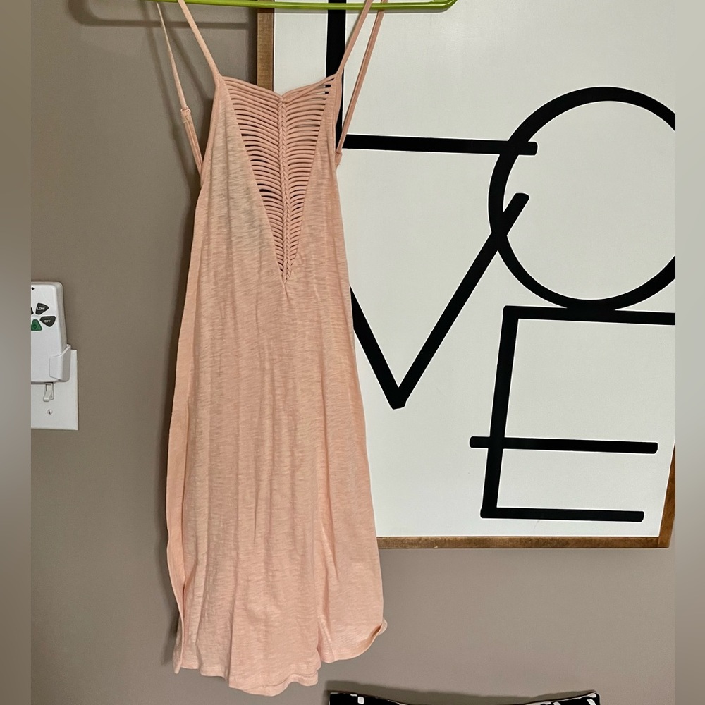 Cotton peach beach dress